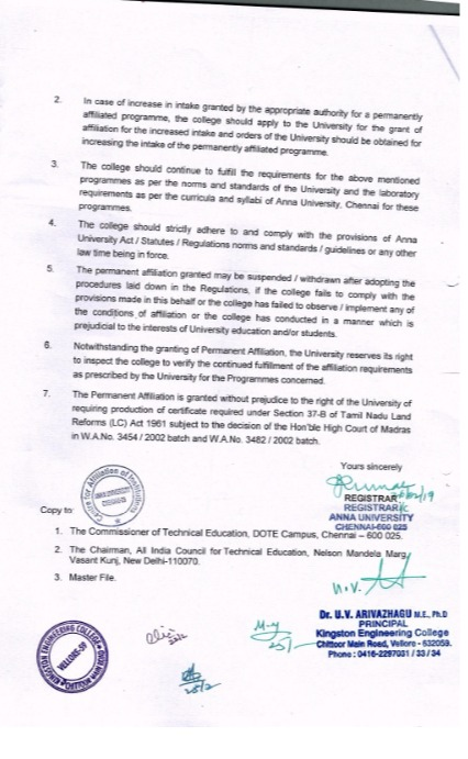 Anna University Certificate 2